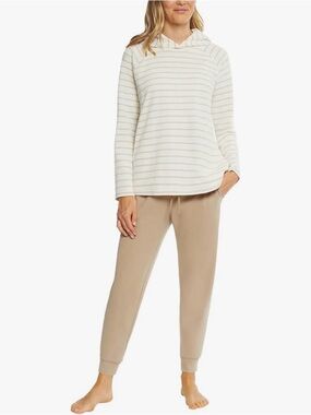 Max & Mia 2 Piece Waffle Knit Lounge Set Hoodie Jogger XL